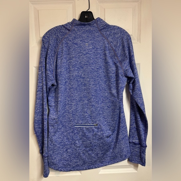 Tangerine Heathered Blue Pullover with Neon Trim - Picture 2 of 5